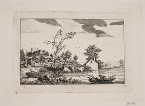 Paisagem por um lago de Johan Bülow