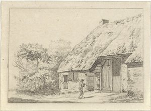 Homem com uma pá em uma fazenda de Johan Christiaan Willem Safft