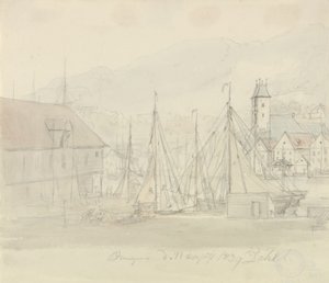 Porto de Bergen de Johan Christian Dahl