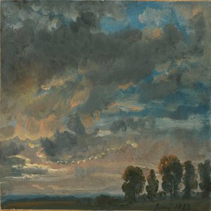 Nuvens ao entardecer de Johan Christian Dahl