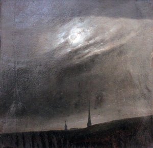 Alemão: Mondnacht über Dresden Noite lunar sobre Dresden de Johan Christian Dahl