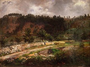 Estrada perto de Pillnitz de Johan Christian Dahl