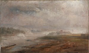 O Elba numa manhã enevoada de Johan Christian Dahl