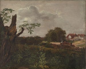 A grande estalagem em Fredensborg de Johan Christian Dahl
