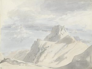 Vista sobre o golfo de Nápoles a partir do Monte Epomeo, Ísquia de Johan Christian Dahl