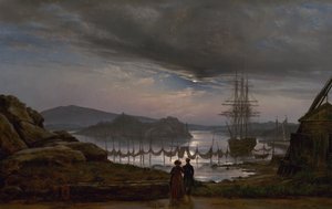 Vista de Vaekero perto de Christiania de Johan Christian Dahl