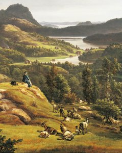 Vista da Abadia de Lyse, perto de Bergen de Johan Christian Dahl