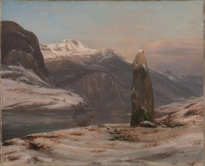 Inverno no Sognefjord de Johan Christian Dahl
