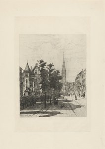 Vista da Vondelstraat em Amsterdã de Johan Conrad Greive