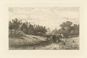 Vista de uma fechadura de Johan Conrad Greive