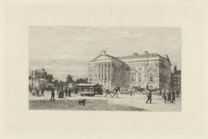 Vista de Leidseplein de Amesterdão de Johan Conrad Greive