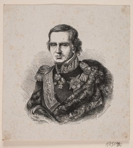 Militares desconhecidos com estrela sueca da Grande Cruz de Johan Frederik Rosenstand