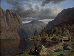 O homem na paisagem do fiorde