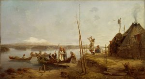 Regresso a casa nupcial no lago Hornavan de Johan Fredrik Hockert