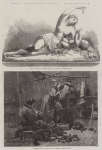 A gravura da exposição internacional de Johan Fredrik Hockert
