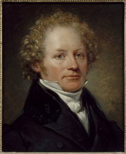 Retrato de Per Daniel Amadeus Atterbom (1790-1855), de Sandberg, Johan Gustaf (1782-1854). Óleo sobre madeira