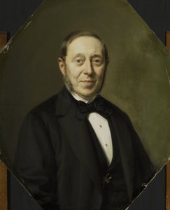 Retrato de Johannes Cornelis van Pappelendam (1810-1884). Artista e Negociante de Arte. Superintendente do Museu Van der Hoop