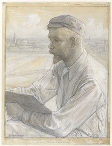 Retrato do pintor Ferdinand Hart Nibbrig de Johan Henri Gustaaf Cohen Gosschalk
