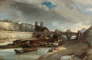 Casa de lavagem de barco perto da Pont Neuf, Paris