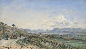 Estrada departamental principal de Lyon a Grenoble de Johan Jongkind