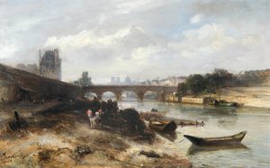 Vista do Sena em direção à Pont Royal e ao Pavilhão da Flor de Johan Jongkind