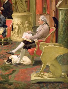 Charles Townley e seus amigos na Galeria Towneley, detalhe de Charles Townley 1737-1805 1781-83 óleo sobre tela detalhe de 2288 de Johan Joseph Zoffany