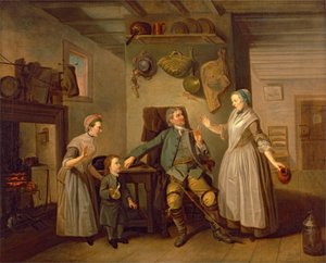 David Garrick e Mary Bradshaw em The Farmer&39;s Return de David Garrick de Johan Joseph Zoffany