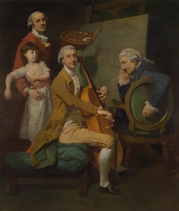 Auto-retrato com a sua filha Maria Theresa, James Cervetto, e Giacobbe Cervetto