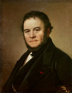 Retrato de Henri Beyle dit Stendhal (1783 - 1842), escritor francês. Pintura de Johan Olaf Sodermark (1790 - 1848), escola sueca de Johan Olaf Sodermark