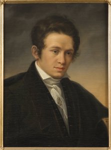 Retrato do poeta Karl August Nicander (1799-1839), de Sodermark, Olof Johan (1790-1848). Óleo sobre tela de Johan Olaf Sodermark