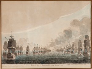 A Batalha naval de Öland em 26 de julho de 1789. de Johan Petter Cumelin