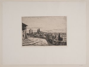 Vista de Roma da colina Janiculum de Johan Rohde
