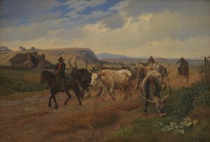 Um rebanho de bois na Campagna Romana de Johan Thomas Lundbye
