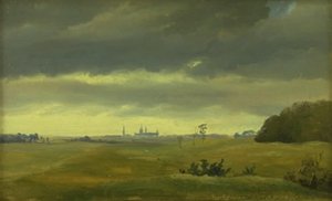 Uma vista de Frederiksborg de Hestehaven de Johan Thomas Lundbye