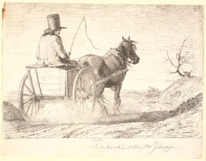 Agricultor dirigindo um carrinho de Johan Thomas Lundbye