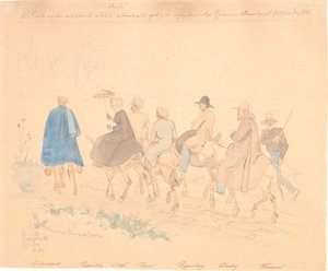 Viajantes dinamarqueses em excursão de Johan Thomas Lundbye