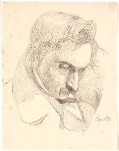 Retrato de um dos irmãos do artista de Johan Thomas Lundbye