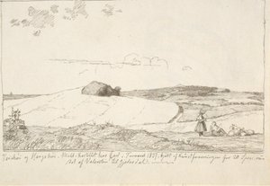 paisagem da Zelândia. Ao fundo Vejrhøj, colado em f.n. página 6 de Johan Thomas Lundbye