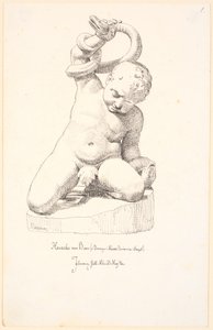 Estudos para uma figura de um menino com uma cobra de Johan Thomas Lundbye