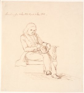 Thorvaldsen sentado em um sofá de Johan Thomas Lundbye
