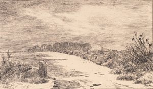 Por Himlingøye, paisagem de inverno de Johan Thomas Lundbye