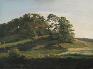 Colinas arborizadas em Sørupvang de Johan Thomas Lundbye