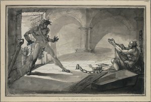 Os salteadores, acto III, cena XVI. Meu pai de Johan Tobias Sergel