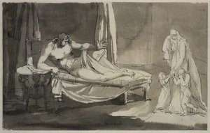 Tem uma visão terna. Folha 8 na suite da melancolia de Johan Tobias Sergel