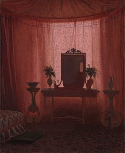 Um quarto no palácio de Bernstorff, perto de Copenhague, ca. 1845 de Johan Vilhelm Gertner