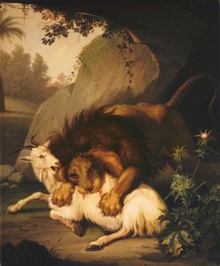 Um leão atacando uma cabra, 1785