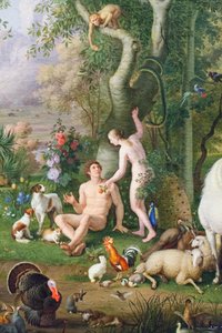 Adão e Eva no Jardim do Éden (óleo sobre tela) (detalhe de 3362284)
