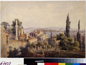 Vista de Constantinopla e do chifre dourado de Johan Wolfensberger