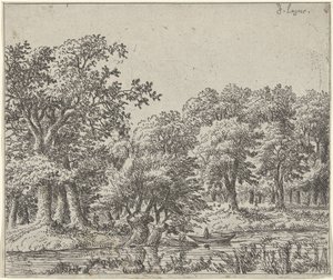 paisagem com barco de Johan de Lagoor