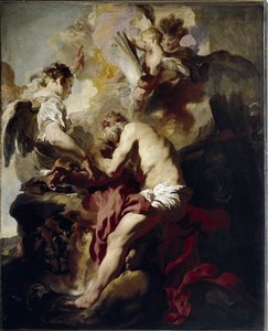 A Visão de São Jerônimo (óleo sobre tela de Johann (attr. to) Liss